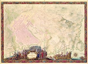 Ms. 988 Vol.3, fol.61 "XIV. Lajos atlasz", Marseille térképe és terve, 1683-88